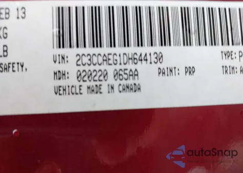 2013 Chrysler 300C z USA, uszkodzony, nr VIN 2C3CCAEG1DH644130